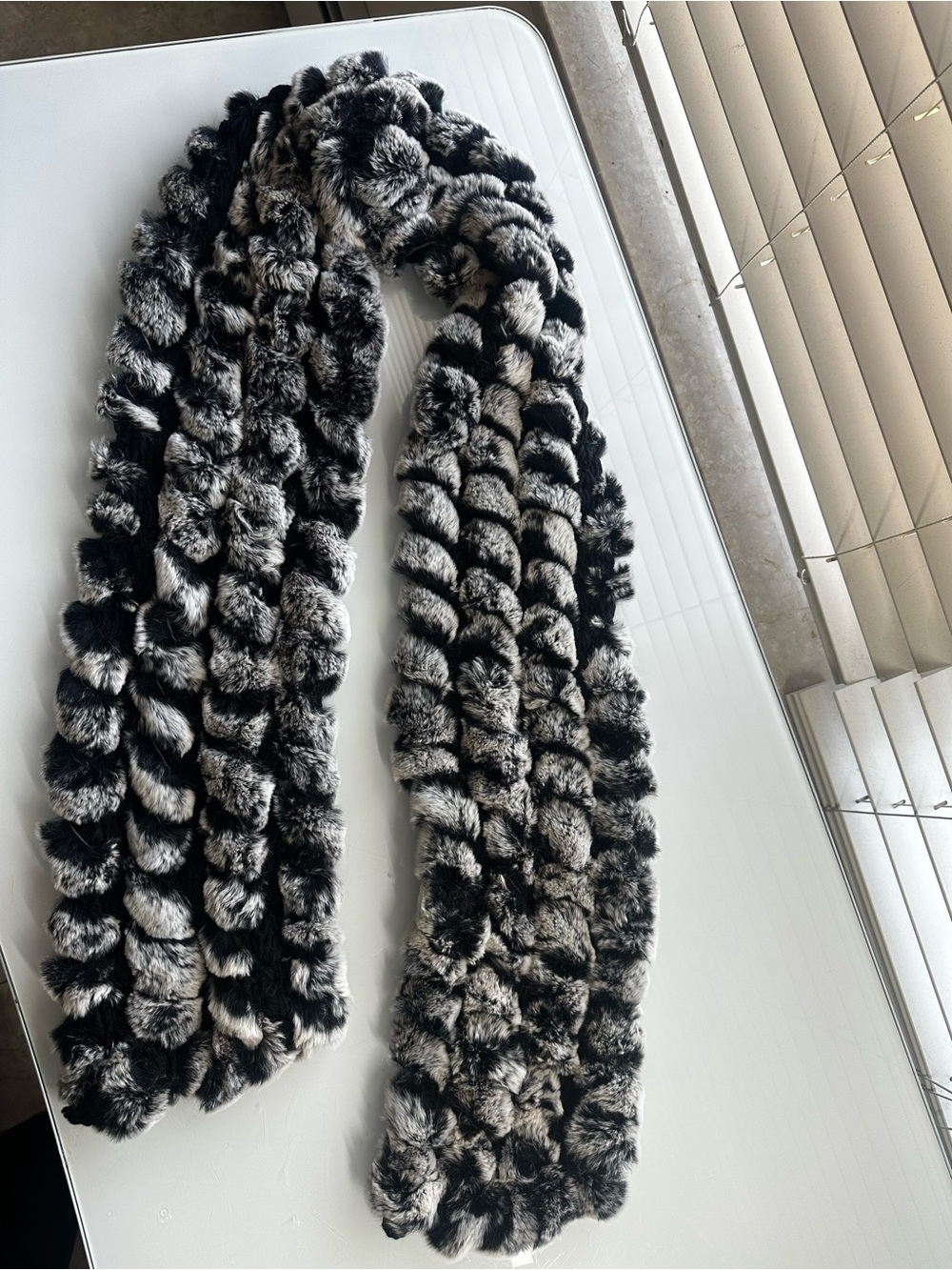 Genuine Rabbit Fur Scarf - Luxury Plush Winter Accessory
